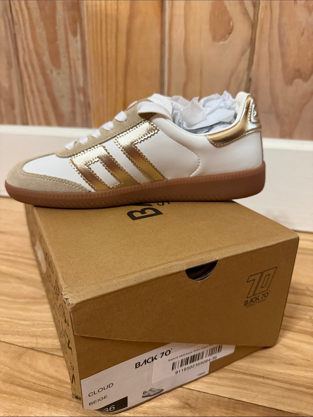 Back 70 Streetwear Retro Cloud Sneaker in Beige - Picture 3 of 7